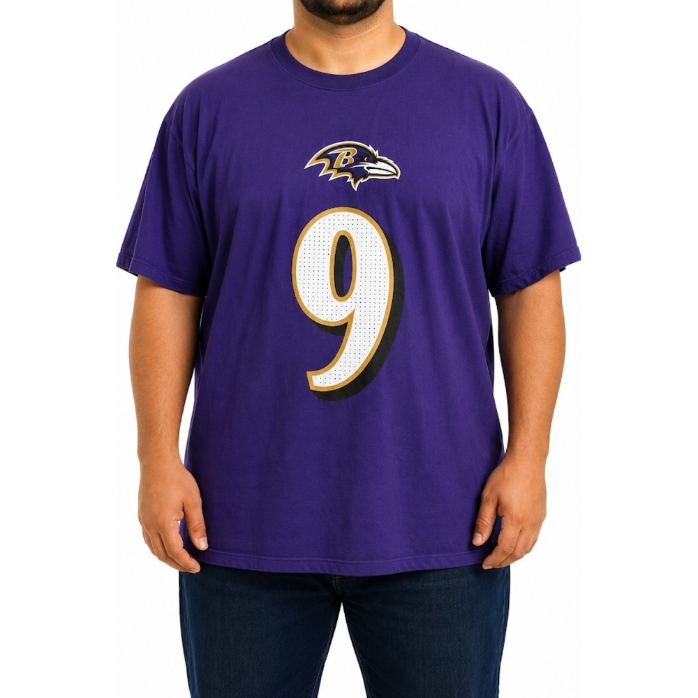 Nike Baltimore Ravens Tucker #9  T Shirt Men XXL Purple NFL Cotton Tee Graphic